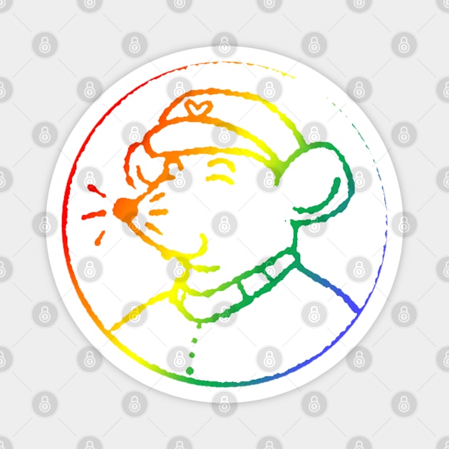 Mouse Zedong (Rainbow Version) Magnet by Rad Rat Studios